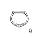 Piercing de septum en acier chirurgical 316L et cristal.  Adolescent Adulte Femme Fille Indémodable 