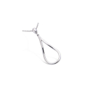 Pendentif goutte en argent 925/000 rhodié. Goutte  Adolescent Adulte Femme Fille Indémodable 