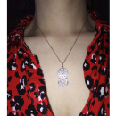 Pendentif Attrape-rêve en argent 925/000 rhodié. Attrape-rêve Rond  Adolescent Adulte Femme Fille Indémodable Symboles 