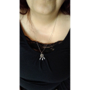 Pendentif Attrape-rêve en argent 925/000 rhodié. Attrape-rêve Rond  Adolescent Adulte Femme Fille Indémodable Symboles 