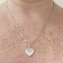 Pendentif cœur avec étoile en argent 925/000 rhodié et oxyde de zirconium. Coeur  Adolescent Adulte Amour Femme Fille Indémodable 