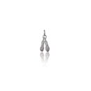 Pendentif ballerines en argent 925/000.<br/>Les deux ballerines ne sont pas solidaires. Ballerines Chaussure  Adolescent Adulte Femme Fille Indémodable Sports 