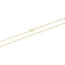 Bracelet chaîne petites mailles ovales en plaqué or jaune 18 carats.  Adolescent Adulte Femme Fille Indémodable 