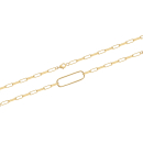 Bracelet composé d'une chaîne en plaqué or jaune 18 carats.  Adolescent Adulte Femme Fille Indémodable 
