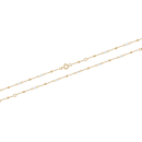 Bracelet composé d'une chaîne en plaqué or jaune 18 carats et de perles d'eau douce.<br/>Fermoir anneau ressort avec 3 cm de rallonge. Boule Perle  Adolescent Adulte Femme Fille Indémodable 