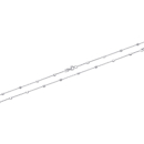 Bracelet en argent 925/000 rhodié. Carré  Adolescent Adulte Femme Fille Indémodable 