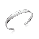 Bracelet jonc rigide en argent 925/000 rhodié. Jonc Rigide  Adolescent Adulte Femme Fille Indémodable 