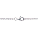 Collier avec pendentif en argent 925/000 rhodié. Rond  Adolescent Adulte Femme Fille Indémodable 