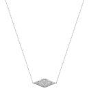 Collier avec pendentif en argent 925/000 rhodié. Losange  Adolescent Adulte Femme Fille Indémodable 
