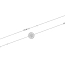 Bracelet avec pastille arbre de vie en argent 925/000 rhodié. Arbre Rond  Adolescent Adulte Femme Fille Indémodable Nature Symboles 