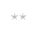 Boucles d'oreilles puces en forme d'étoile de mer en argent 925/000 rhodié. Etoile Puce  Adolescent Adulte Animaux Femme Fille Indémodable Nature 