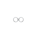 Boucles d'oreilles cercles en argent 925/000 rhodié. Cercle Rond  Adolescent Adulte Femme Fille Indémodable 