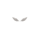 Boucles d'oreilles feuilles en argent 925/000 rhodié. Feuille  Adolescent Adulte Femme Fille Indémodable Nature 