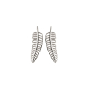 Boucles d'oreilles plumes en argent 925/000 rhodié. Plume  Adolescent Adulte Femme Fille Indémodable 