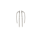 Boucles d'oreilles plumes en argent 925/000 rhodié. Plume  Adolescent Adulte Femme Fille Indémodable 