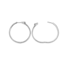 Boucles d'oreilles créoles en argent 925/000 rhodié. Créoles  Adolescent Adulte Femme Fille Indémodable 