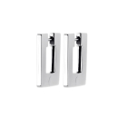 Boucles d'oreilles créoles de forme carré en argent 925/000 rhodié. Carré Créoles  Adolescent Adulte Femme Fille Indémodable 