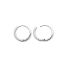 Boucles d'oreilles créoles fil carré en argent 925/000 rhodié. Créoles Pendantes  Adolescent Adulte Femme Fille Indémodable 