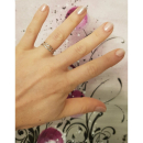 Bague double ligne avec signe infini en acier argenté et deux cristaux sertis clos en verre. Infini  Adolescent Adulte Femme Fille Indémodable Symboles 
