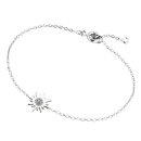 Bracelet Soleil en argent 925/000 rhodié et oxyde de zirconium. Soleil  Adolescent Adulte Femme Fille Indémodable Nature 