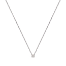 Collier en argent 925/000 rhodié et oxyde de zirconium. Rond  Adulte Femme Indémodable 