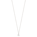 Collier en argent 925/000 rhodié et oxyde de zirconium. Goutte  Adulte Femme Indémodable 