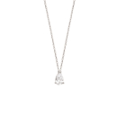Collier en argent 925/000 rhodié et oxyde de zirconium. Goutte  Adulte Femme Indémodable 