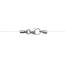 Collier en argent 925/000 rhodié, solitaire en oxyde de zirconium griffé et fil nylon.  Adolescent Adulte Femme Fille Indémodable 