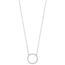 Collier en argent 925/000 rhodié et oxyde de zirconium. Cercle Rond  Adulte Femme Indémodable 