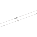 Bracelet étoile en argent 925/000 rhodié et oxyde de zirconium. Etoile  Adolescent Adulte Femme Fille Indémodable 
