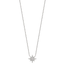Collier étoile en argent 925/000 rhodié et oxyde de zirconium. Etoile  Adolescent Adulte Femme Fille Indémodable 