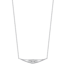 Collier en argent 925/000 rhodié et oxyde de zirconium. Losange  Adolescent Adulte Femme Fille Indémodable 