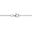 Collier en argent 925/000 rhodié et oxyde de zirconium. Losange  Adolescent Adulte Femme Fille Indémodable 