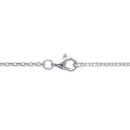 Collier avec pendentif cœur en argent 925/000 rhodié et oxydes de zirconium. Coeur Strass  Adolescent Adulte Amour Femme Fille Indémodable 