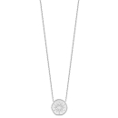 Collier avec pendentif en argent 925/000 rhodié et étoile en oxydes de zirconium. Etoile Rond Strass  Adolescent Adulte Femme Fille Indémodable Nature 