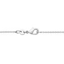 Collier composé d'une chaîne en argent 925/000 rhodié et d'un pendentif pastille ronde avec motifs d'étoiles gravées en argent 925/000 rhodié surmontée d'un oxyde de zirconium blanc.<br/>Fermoir mousqueton avec anneaux de rappel à 40, 42 et 45 cm. Etoile Rond  Adolescent Adulte Femme Fille Indémodable Nature 