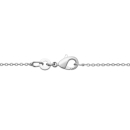 Collier composé d'une chaîne et d'un pendentif au motif de cercle difforme en argent 925/000 rhodié en partie pavé d'oxydes de zirconium blancs.<br/>Fermoir mousqueton avec anneaux de rappel à 40, 42 et 45 cm. Rond Strass  Adolescent Adulte Femme Fille Indémodable 