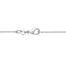 Collier composé d'une chaîne en argent 925/000 rhodié et d'un pendentif barre pavée d'oxydes de zirconium blancs.<br/>Fermoir mousqueton avec anneaux de rappel à 40, 42 et 45 cm. Strass  Adolescent Adulte Femme Fille Indémodable 