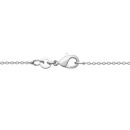 Collier composé d'une chaîne en argent 925/000 rhodié et de pendants de forme carré et goutte sertis d'oxydes de zirconium blancs.<br/>Fermoir mousqueton avec anneaux de rappel à 40, 42 et 45 cm. Goutte Losange Strass  Adolescent Adulte Femme Fille Indémodable 