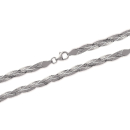 Bracelet maille tressée en argent 925/000 avec fermoir mousqueton.  Adulte Femme Indémodable 