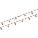 Chaine cheville coeurs en plaqué or. Breloques Coeur  Adulte Amour Femme Indémodable 