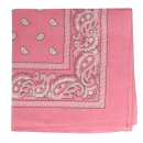Bandanas en coton rose. Carré  Adolescent Adulte Femme Fille Indémodable 