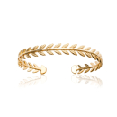 Bracelet jonc rigide couronne de lauriers en plaqué or. Couronne Jonc Laurier Rigide  Adolescent Adulte Femme Fille Indémodable Nature Symboles 