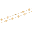 Bracelet avec 4 pastilles arbre de vie en plaqué or. Arbre Rond  Adolescent Adulte Femme Fille Indémodable Nature Symboles 
