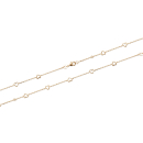 Bracelet composé d'une chaîne et de cœurs ajourés en plaqué or jaune 18 carats.<br/>Fermoir mousqueton avec anneaux de rappel à 16 et 18 cm. Coeur  Adolescent Adulte Amour Femme Fille Indémodable 