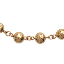Collier maille boule en plaqué or 18 carats avec fermoir mousqueton. Boule  Adulte Femme Indémodable 