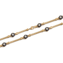 Bracelet en plaqué or avec oxydes de zirconium entourés de pierres synthétiques bleues.  Adulte Femme Indémodable 