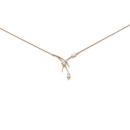Collier en plaqué or et oxyde de zirconium.  Adolescent Adulte Femme Fille Indémodable 