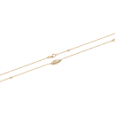 Bracelet plume en plaqué or et oxyde de zirconium. Plume  Adolescent Adulte Femme Fille Indémodable Nature 
