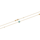 Bracelet en plaqué or et pierre d'imitation turquoise. Rond Turquoise  Adolescent Adulte Femme Fille Indémodable 